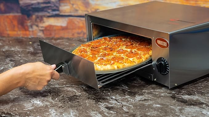 Kratos Commercial Countertop Pizza Oven, Stainless Steel Electric Pizza/Snack Oven with Timer, Fits 12" Pizzas, 120V, 1450 Watts, For Commercial and Home Use