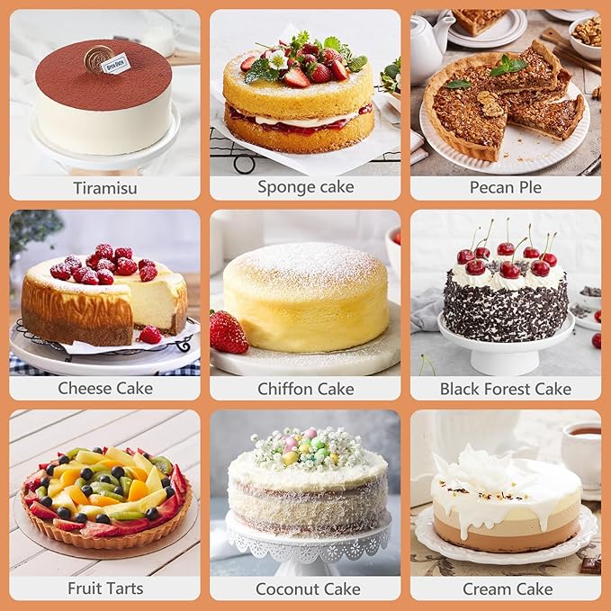 7 Inch Round Cake Pans, Removable Bottom & Easy Releasing, 304 Stainless Steel Cake Pan, Non-Toxic & Healthy Cake Baking Cheesecake Pan, Leakproof & Nonstick