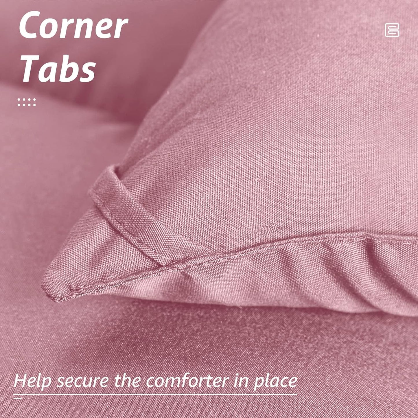 HYLEORY All Season California King Size Bed Comforter - Cooling Down Alternative Quilted Duvet Insert with Corner Tabs - Winter Warm - Machine Washable - Pink