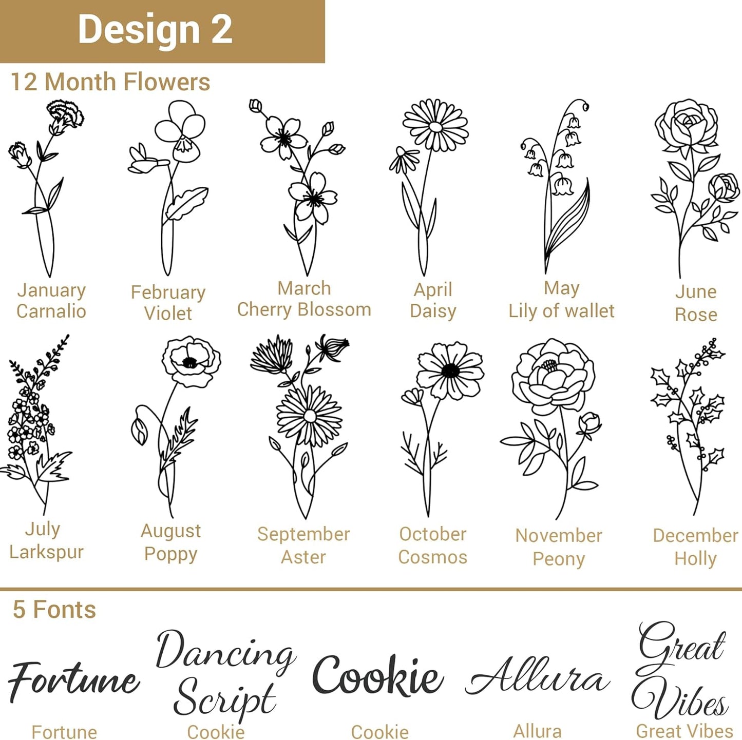 Personalized Coffee Mug, 16oz Engraved Ceramic Birth Flower Mug for Women With Custom Name & Text, Personalized Gifts for Birthday, Valentine, Christmas, Grandma, Wife, Mom, Friends