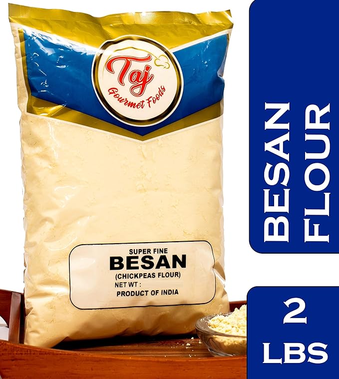 TAJ Besan Flour 2-Pounds | Chick Pea | Gram Flour | Finely Grounded