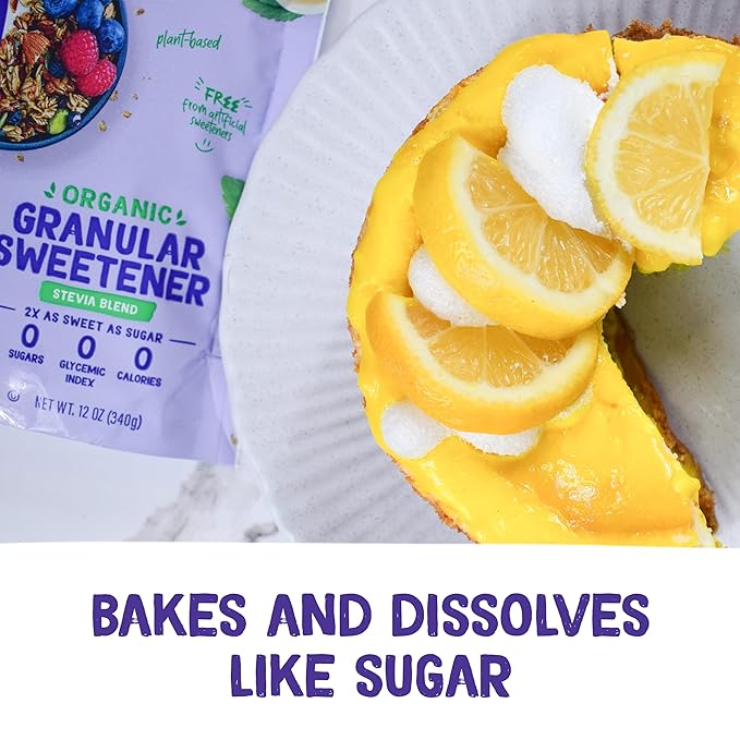 Pyure Organic Stevia Blend | Granulated All-Purpose - White Sugar Substitute | Zero Carb, Zero Sugar, Zero Calorie | Plant-Based Stevia Sweetener for Keto Friendly Food | 12 oz (Pack of 4)