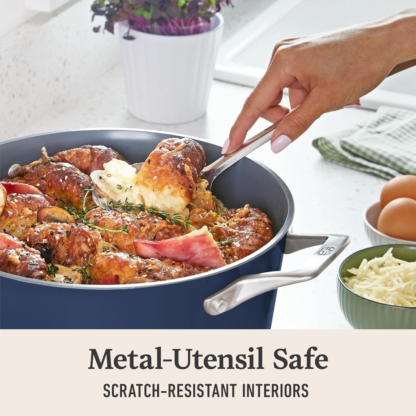 Calphalon® Premier Ceramic Nonstick 7-Qt. Dutch Oven with Lid, Midnight Blue