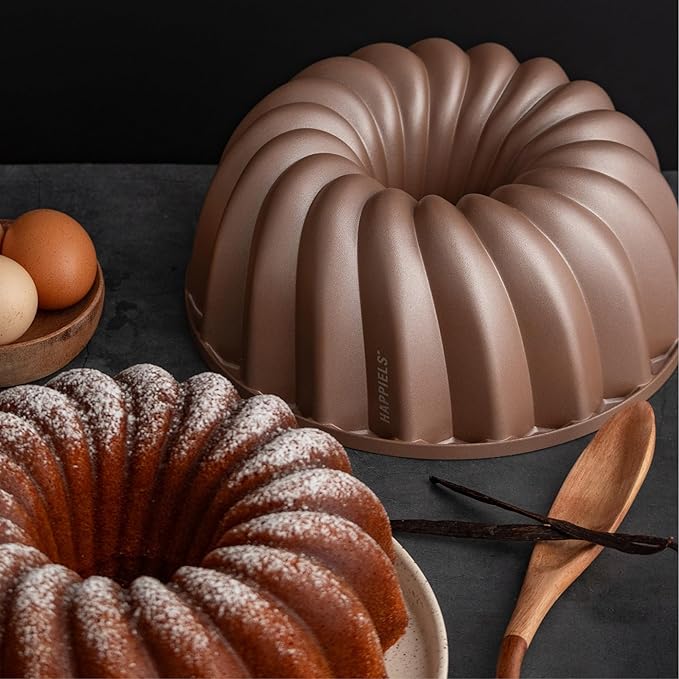 10 Cup Fluted Tube Cake Pan Nonstick, PFOA Free Fluted Cake Pan for Baking, Pound Cake Mold for Oven, Cake Molds And Cake Pans, Tube Mold, Pound Tin