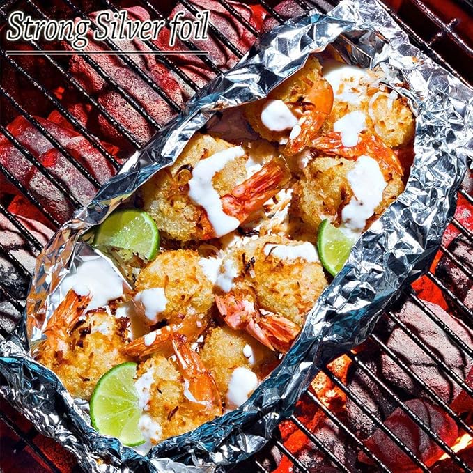 Aluminum Foil (12"x1000 ft.) - Heavy Duty Aluminum Foil Wrap for Food, BBQ, Grilling and Roasting - Tin Foil Perfect for Multipurpose Kitchen (1 Box)