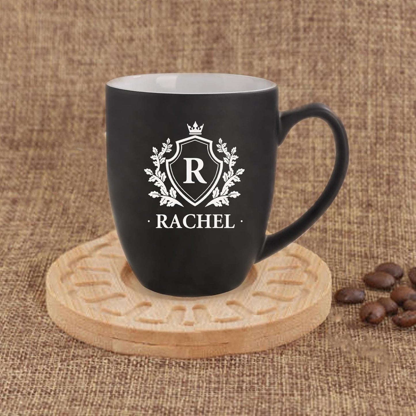 Personalized Coffee Mug - 15oz Engraved Mug with Custom Text & Name, Initials Monogram Tea Cup Gifts for Men & Women, Birthdays, Mother's Day, Anniversary, Customized Coffee Cup, Tazas Personalizadas
