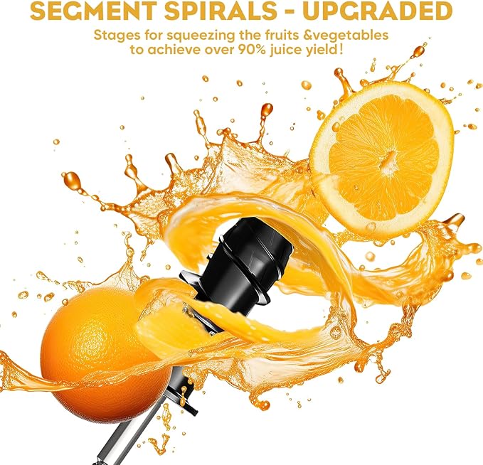 Masticating Juicer Attachment for KitchenAid Stand Mixer, Masticating Juicer, Slow Juicer Attachment for Kitchen Aid with Dual Feed Chute and Push Rod for Vegestables Fruits By Hozodo