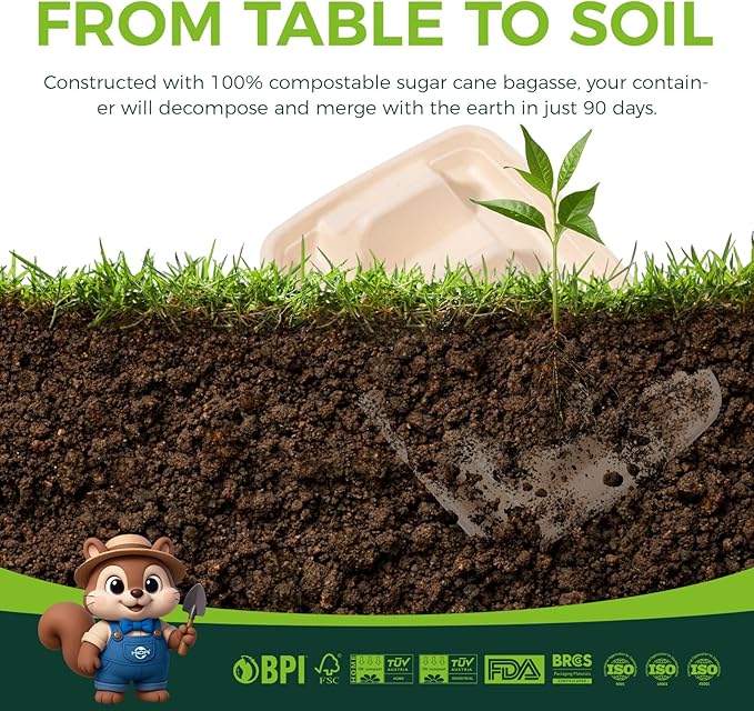 50-Pack 100% Compostable Biodegradable Paper Taco Holders, Eco-Friendly Disposable Paper Taco Tray for Taco Tuesday, Lazy Susan Taco Bar (50-Pack)