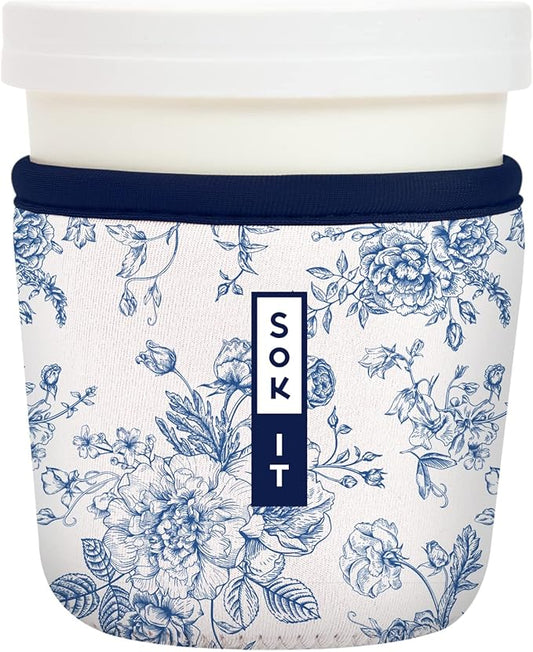 Sok It IceCreamSok Insulated Neoprene Cover (Like Fine China, Tapered Ice Cream Pints)