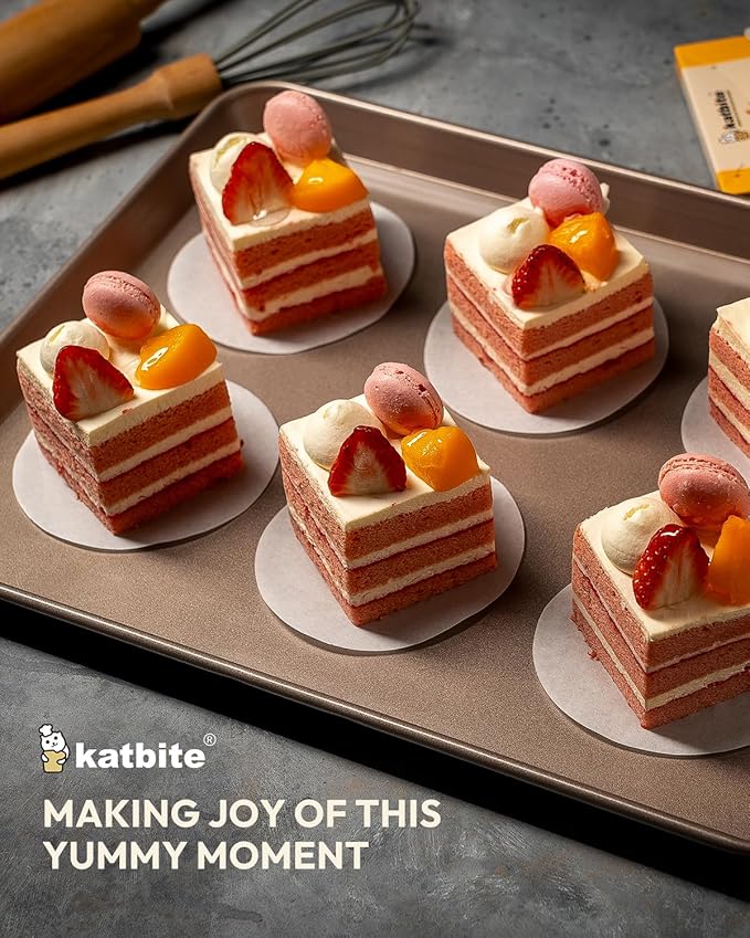 Katbite Heavy Duty Parchment Rounds 4 Inch, 200Pcs Round Parchment Patty Paper Rounds, Use for Baking Small Cakes, Separating Frozen Patty, Toaster Oven, Tortilla Press