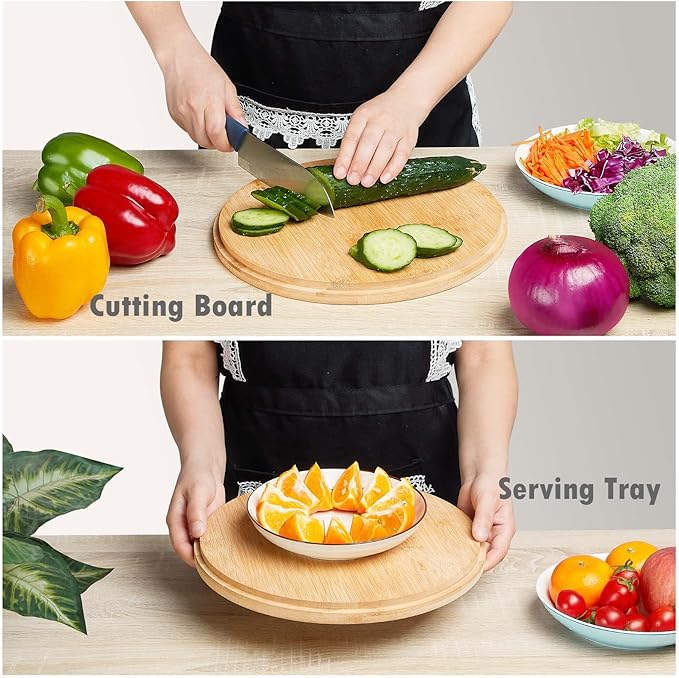 11.3" Extra Large Salad Serving Bowl Set with Wooden Lid&Utensils, 6.5Qt., Bamboo Fiber Salad Bowl with Servers for Kitchen, Lightweight Big Bowl for Mixing Salad,Fruit,Pasta - Matte White