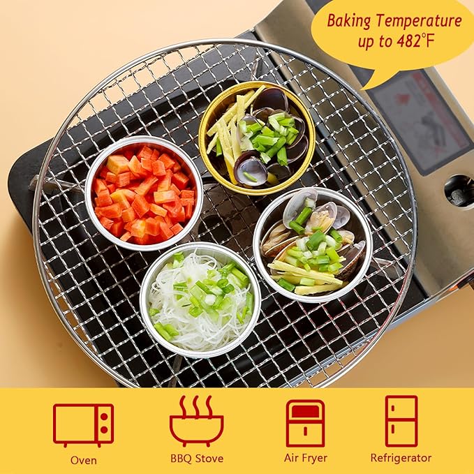 LNYZQUS 5oz Mini Cake Baking Pans with Lids 100 Pack, Disposable Mini Aluminum Cupcake Pan Muffin Cups, Small Cake Baking Cups Muffin Tin Cupcake Liners Containers for Custard Creme Brulee-Black