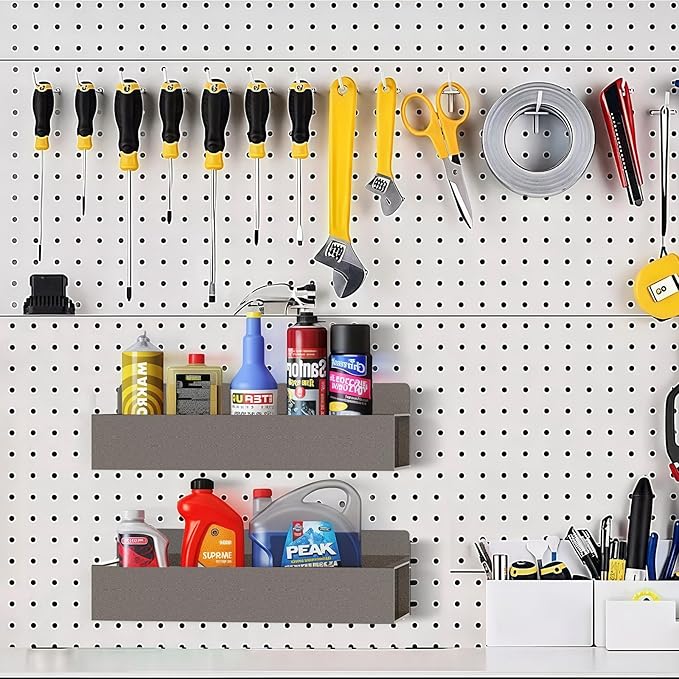 Magnetic Spice Rack Organizer for Fridge Seasoning Organizer for Kitchen Storage With Screw Magnetic Shelf for Oven, RV,Garage,Bathroom (Bronze, 4pack)