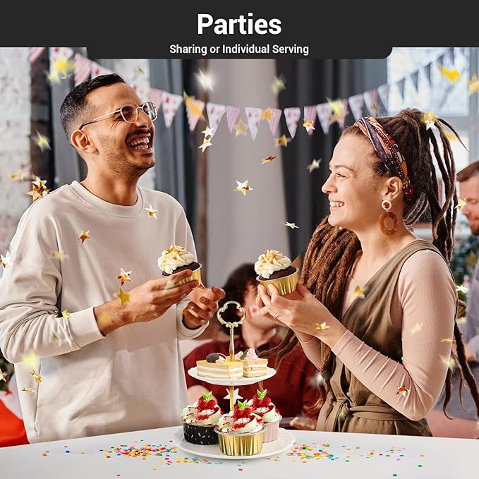 EUSOAR Mini Cheesecake Containers, 30pcs 5oz 125ml Aluminum Foil Muffin Liners Cups with Lids, Cupcake liners Baking Cups, Disposable Foil Ramekins Creme Brulee Pans Holders, Mini Pie Pans with Lids