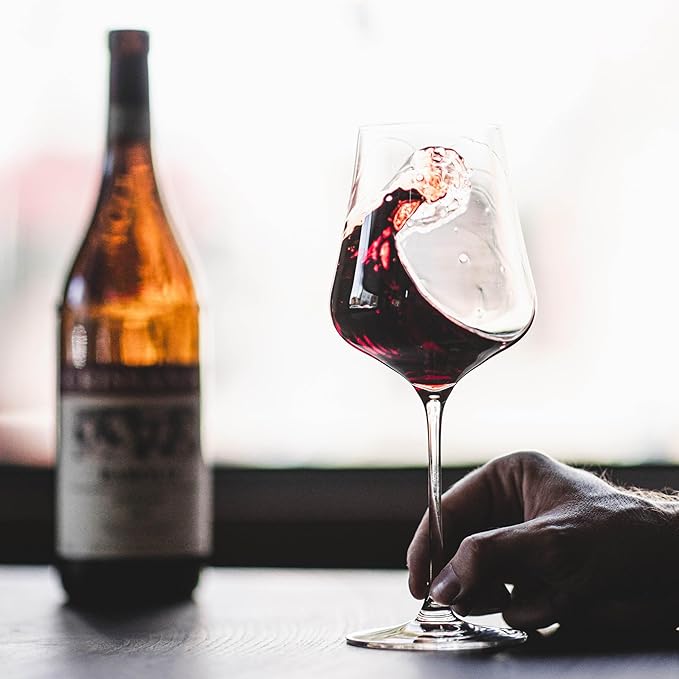 Gabriel-Glas StandArt Crystal Wine Glasses, Set of 2 with Gift Box - Premium, Universal Wine Glass for Red and White Wine - Dishwasher Safe, Lead-Free, 16 oz.