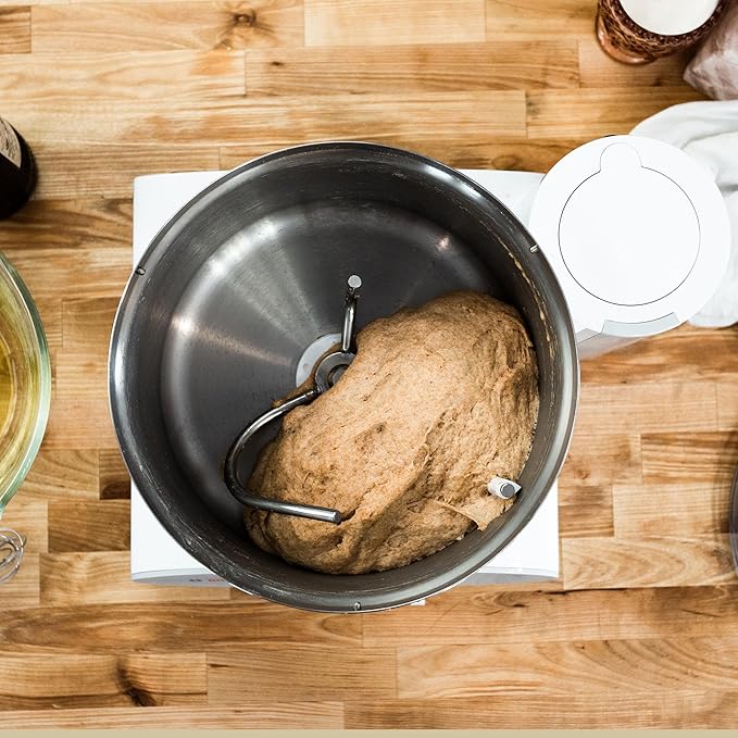 Bosch Universal Plus Stand Mixer - White - with Bottom‑Drive Stainless Steel Bread Bowl, 6.5‑Quart Capacity, 4 Speeds + Pulse, Heavy‑Duty Dough Hook & Dual Whips, Handles 14 lb Dough