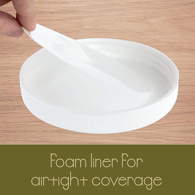 kitchentoolz 1 Gallon Glass Jar Wide Mouth with Airtight Foam Lined Plastic Lid - Large Mason Jar for Fermenting Kombucha Kefir - Storing and Canning (4)