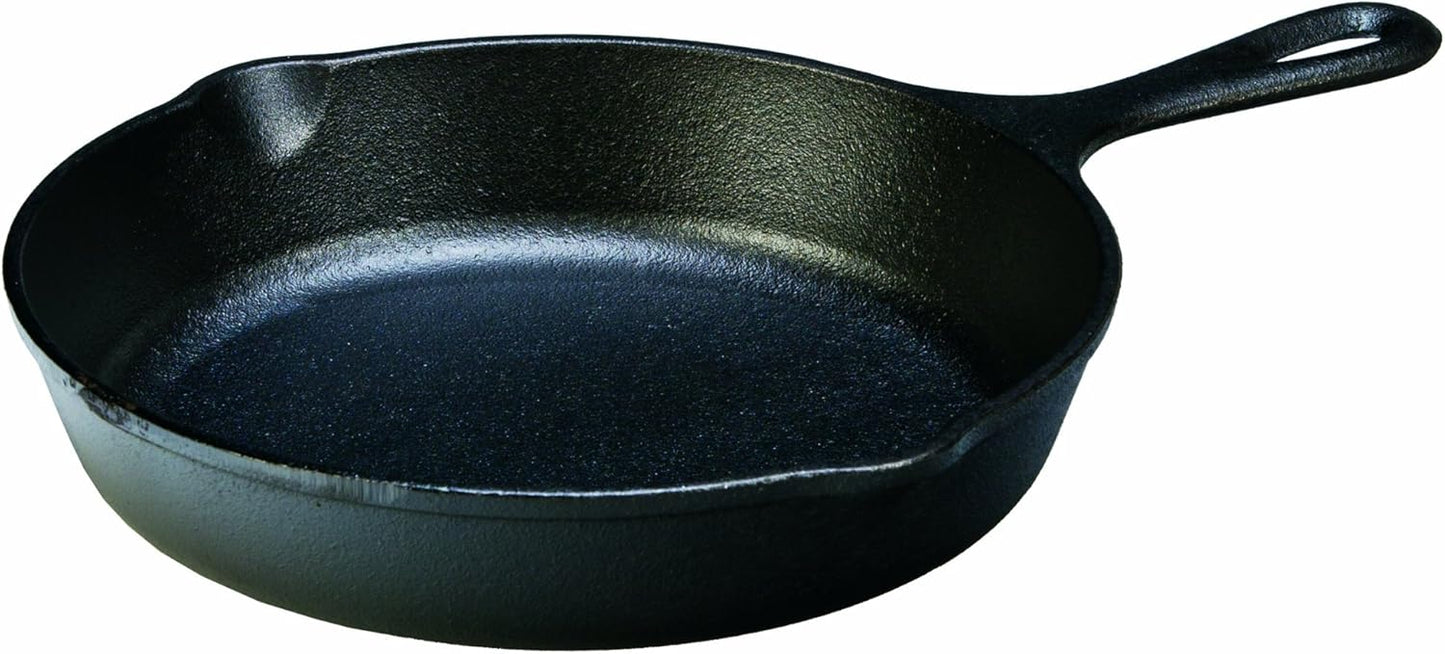 Lodge 9 Inch Cast Iron Pre-Seasoned Skillet – Signature Teardrop Handle - Use in the Oven, on the Stove, on the Grill, or Over a Campfire, Black