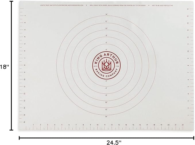 King Arthur Baking Company Rolling Mat, Non-Slip Non-Stick Silicone