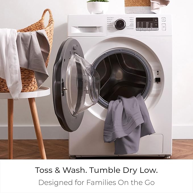 Mellanni Full Sheets Set - 4 PC Iconic Collection Bedding - Hotel Luxury, Extra Soft, Cooling Bed Sheets - Wrinkle, Fade, Stain Resistant (Full, Hazy Lilac)