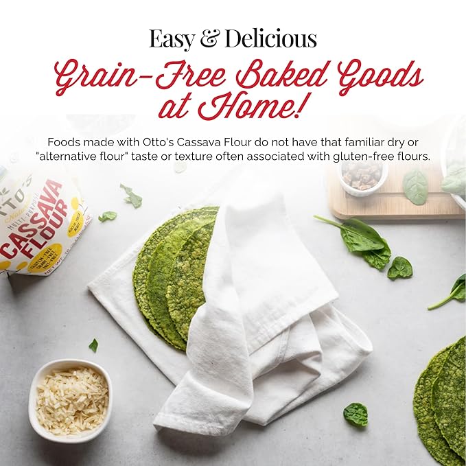 Otto's Naturals Organic Multi-Purpose Cassava Flour, Gluten-Free, Grain, Nut and Gum-Free, 1-to-1 Wheat Alternative, Paleo, AIP, 10 lb