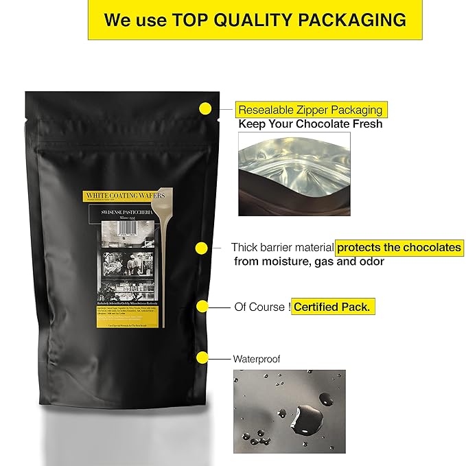 White Melting Chocolate Candy Melts | White Chocolate Melts 5 Lbs| Melting Chocolate Wafers Chips in Healthy Resealable Packaging Perfect for Baking Dipping Chocolate Fountain Fondue Coating Wafer