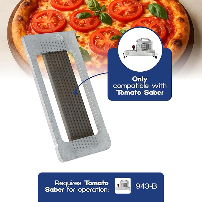 Prince Castle 1/4" Blade Cartridge for 943-B Tomato Saber, 9 Blades - Blade Replacement Cutter Blade for Cutting and Chopping Tomatoes, Fruits and More in Commercial Kitchens, Restaurants and More