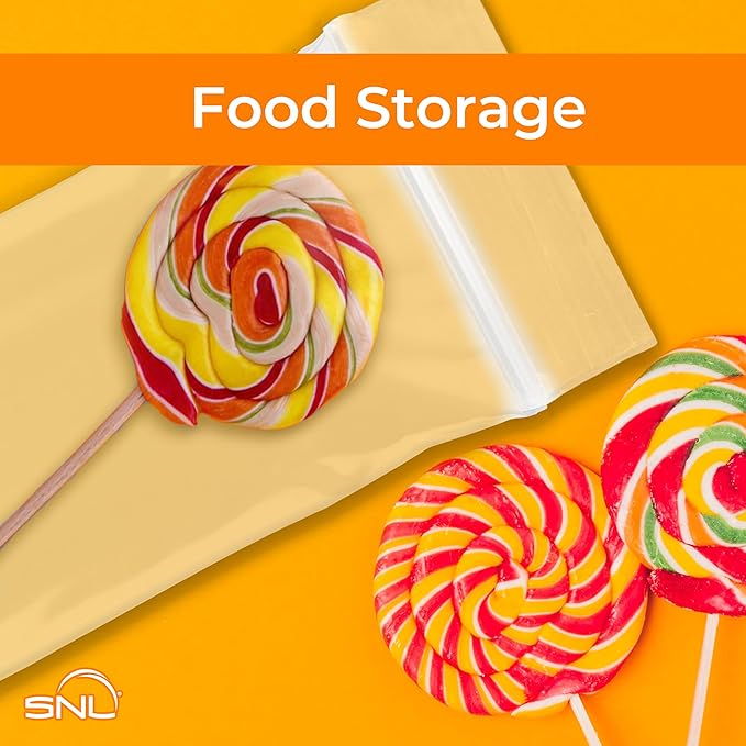 SNL | 3" X 5" - 2 MIL - 1,000 Bags | Medium | Strong | Zipper Lock Reclosable, Clear, Disposable, Plastic Bags, For Food and Storage