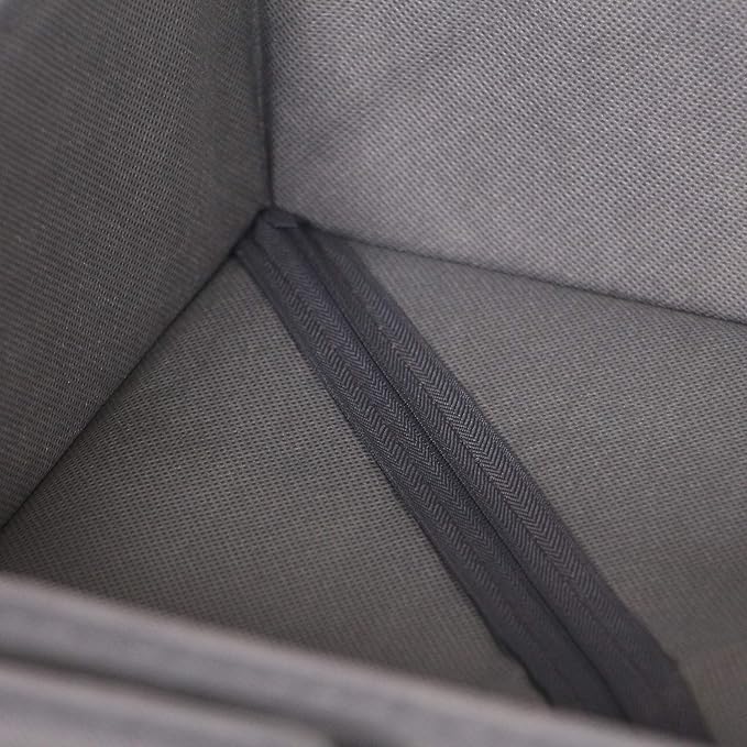 DIOMMELL 12 Pack Foldable Cloth Storage Box Closet Dresser Drawer Organizer Fabric Baskets Bins Containers Divider for Baby Clothes Underwear Bras Socks Lingerie Clothing,M Grey 444