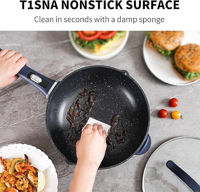 3-Quart Electric Hot Pot & wok Nonstick with Steamer | Electric Skillet 1200W for Dorm, Home, Gifts (Includes Silicone Spatula) Multi-Cooker