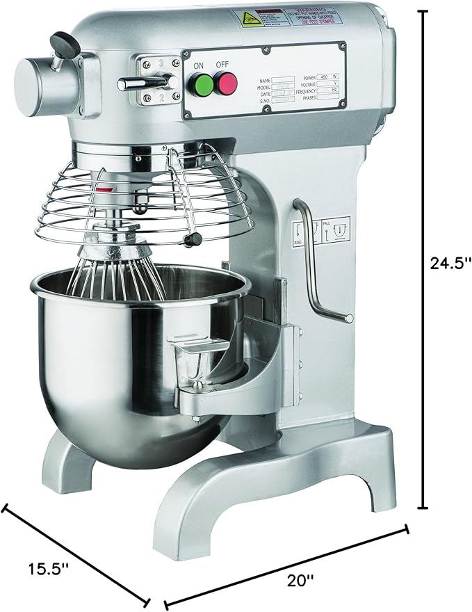 20467 10qt GENERAL PURPOSE Mixer with Guard 3 attachments Muti ETL