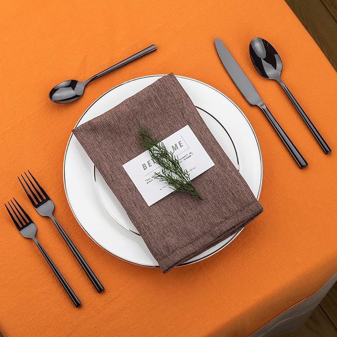 Alata Potter Black 20-Piece Forged Silverware Set with Utensil-Serving Set, Service for 4, Stainless Steel Flatware Set, Modern Design with Mirror Finish, Ideal for Home, Kitchen, Party, Camping