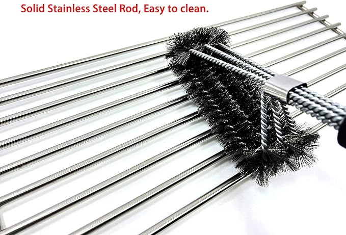 Direct Store Parts DS111 (4-Pack) Solid Rod Stainless Steel BBQ Grill Grate Replacement Parts for 16517 Bull BBQ Angus, Brahma, Lonstar Select, Outlaw Steer Premium, Lonestar Select, 19 1/4" X 7 7/8"