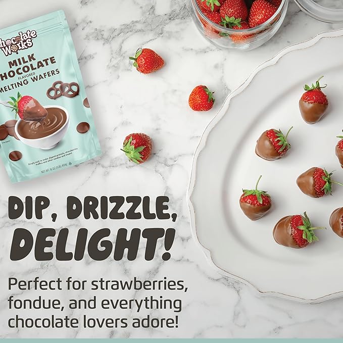 Chocolate Works Milk Chocolate Melting Chocolate Wafers, 2.5lb (Pack of 1)