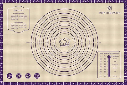 Baking Mat, 24" x36" Silicone Extra Large Non Stick Baking Sheet Mat with Measurement Non-slip Dough Rolling Mat,Reusable Food Grade Silicone Counter Mat for Making Cookies,Macarons,Bread and Pastry