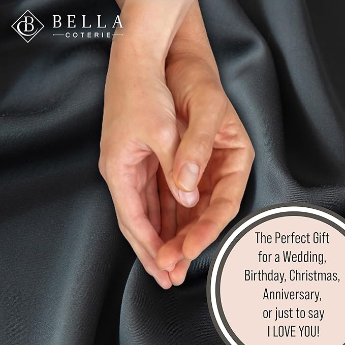 Bella Coterie Luxury Bamboo Viscose Cal King Size Sheet Set | 100% Organically Grown | Ultra Soft | Cooling for Hot Sleepers | 18" Deep Pocket [Charcoal Grey]