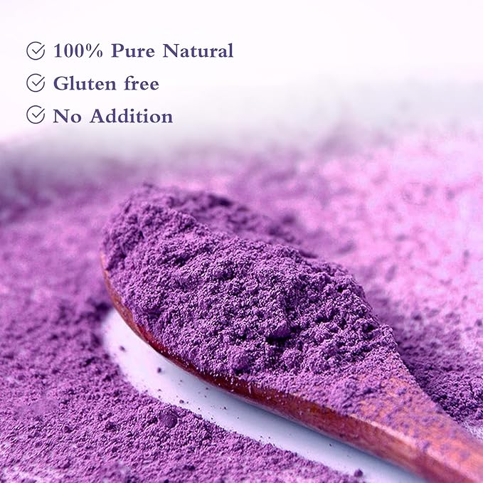 NutraBloom Purple Sweet Potato Powder, 8 Oz, Natural Food Coloring, Ube Powder, Rich Anthocyanin Superfood for Baking, Smoothies