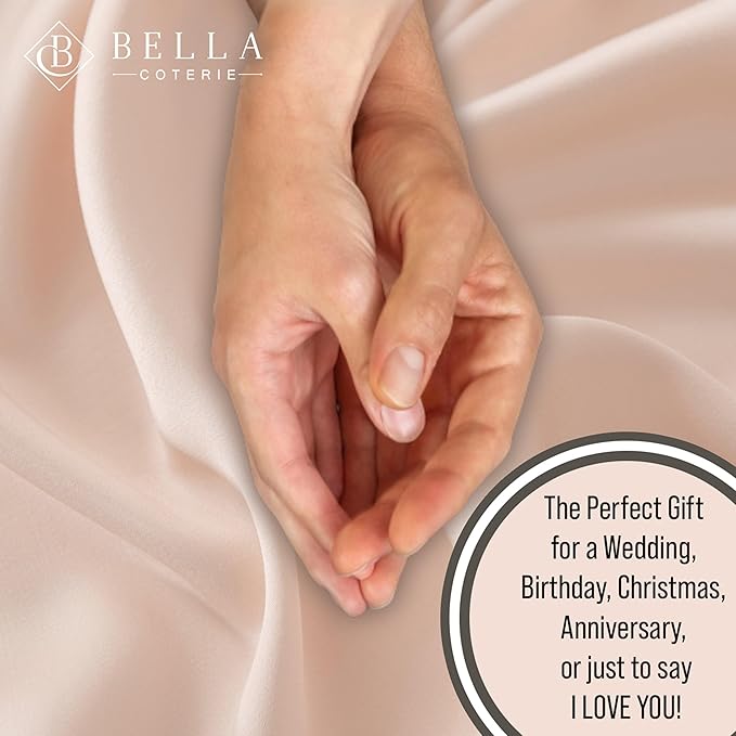 Bella Coterie Luxury Bamboo Viscose Queen Size Sheet Set | 100% Organically Grown | Ultra Soft | Cooling for Hot Sleepers | 18" Deep Pocket [Champagne]