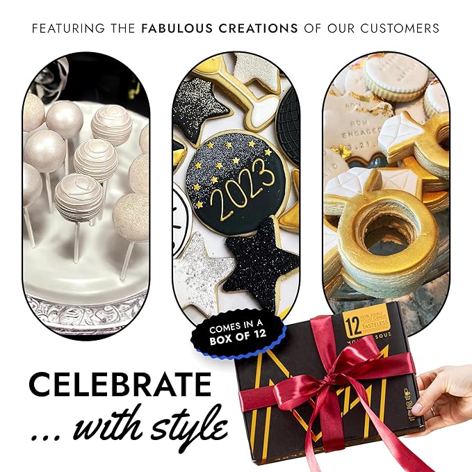 MONÉGASQUE Blue Edible Glitter for Drinks 15g – Halloween Edible Glitter for Cakes & Cocktails - Blue Luster Dust for Cocktail, Cake Decorating, & Food Spray - Strawberries & Drink Shimmer Decorations