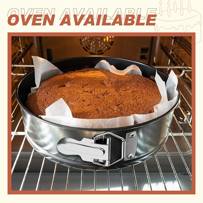 4 Pcs 8 Inch Non Stick Springform Pan with Removable Bottom Carbon Steel Cheesecake Pan Round Springform Cake Mold with Stainless Steel Spring Buckles for Baking Kitchens Restaurant