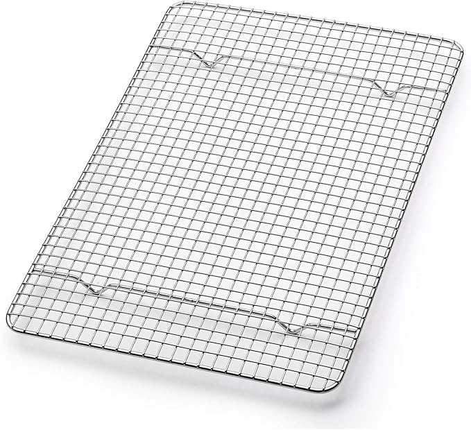 Spring Chef 8.5 x 12 Inch Stainless Steel Cooling Rack for Cooking and Baking - Oven Safe Cookie Cooling Rack - Fits Small Quarter Sheet Pan - Dishwasher Safe