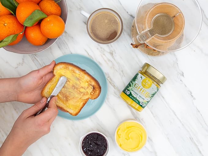 4th & Heart Original Grass-Fed Ghee, Clarified Butter, Keto, Pasture Raised, Lactose and Casein Free, Certified Paleo (9 Ounces)
