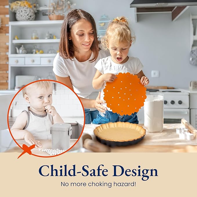 PressPerfect Silicone Pie Weight - Patented Blind Baking Insert for TartArt 9 Inch Tart Pan - Alternative to Ceramic Pie Weights for Baking Crust - No Puff Ups or Cracked Crusts