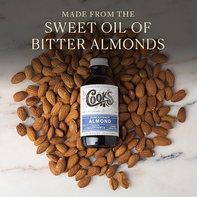 Cook’s, Pure Almond Extract for Baking, Cooking, and Mixology, Allergen Free Almond Flavoring Extract, 8 oz