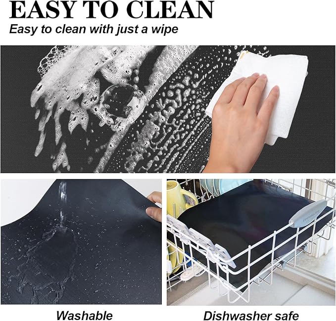 UBeesize 75 Inch Roll Reusable Oven Liners for Bottom of Oven,Thick Heavy Duty Non Stick Teflon Oven Mats Cut to Custom Fit Electric, Gas, Toaster，Convection, Microwave Ovens and Grills