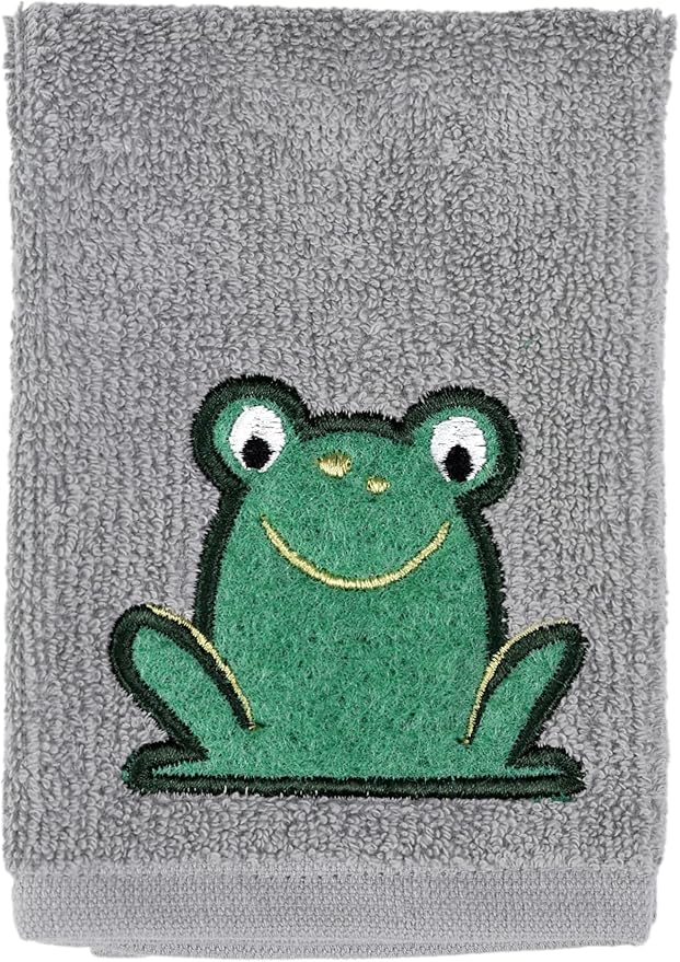 MÜkitchen SCRUBSY 100% Cotton Kitchen Dish Cloth with Built in Scrubber | Various Designs and Super Absorbant (Frog)
