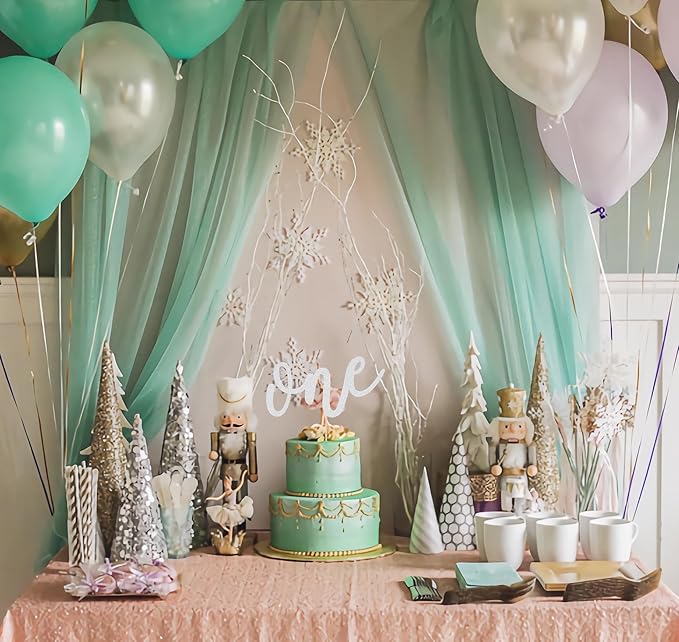 First Birthday Cake Topper - Silver Glitter One Cake Decorating Supplies for Girls and Boys, Perfect for Baby Shower/Gender Revealing Party/Baby Party Photo Booth Props