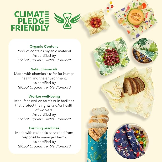 Bee's Wrap Beeswax Wraps for Food - Mushroom Magic Cut to Size 14x52" Wax Paper Roll - Made in USA Reusable Waxed Paper & Bowl Covers - Organic Eco-Friendly Alternative to Aluminum Foil & Plastic Wrap