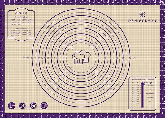 Baking Mat, 28" x 20" Silicone Food Grade Extra Large Non Stick Baking Sheet Mat with Measurement Non-slip Dough Rollin Counter Mat for Making Cookies, Macarons, Bread and Pastry