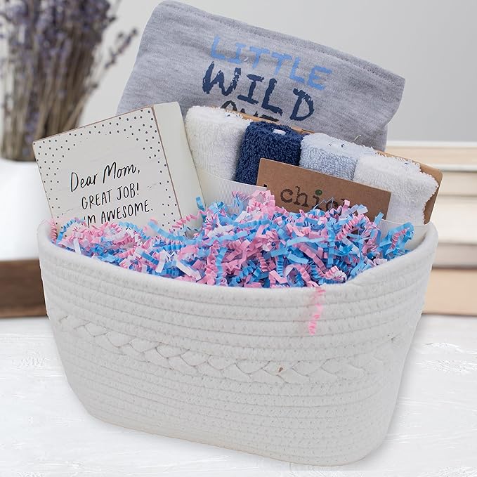 MagicWater Crinkle Cut Paper for Gift Baskets - 2LB - Baby Blend - Perfect for Shredded Paper Filler, Basket Filler, Gift Boxes, Bridesmaid Gifts, Halloween Stuffers & More – Ideal for All Occasions